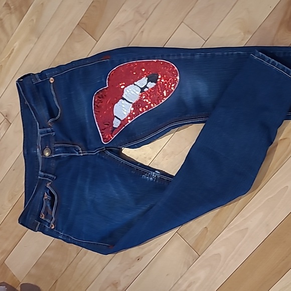 Jeans embelis liés sexy liés strechy jeans - Picture 1 of 7